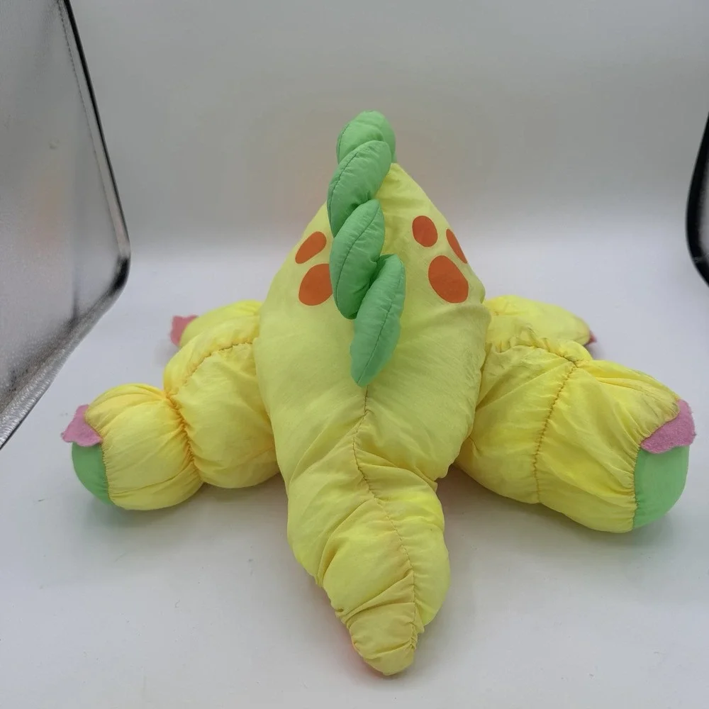 Vintage Puffalumps Yellow Dinosaur Plush Fisher Price Rare puffalump